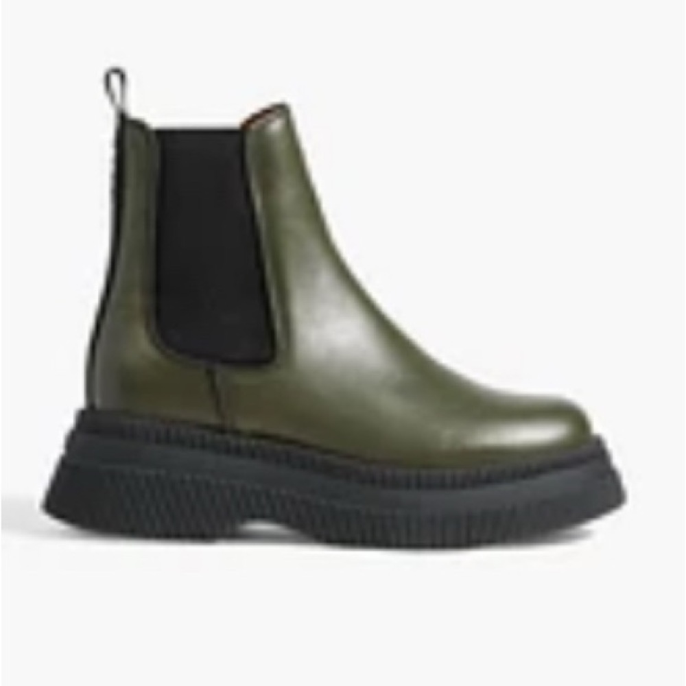 Olive Green Chelsea Platform Boot - Women's